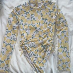 Tahari Lemon Print Long Sleeve Top